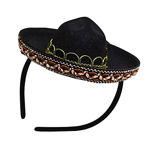 OUNONA Mini Mexiko Sombrero Haarreif Leichtes Karneval Kopfschmuck Party Haarband für Kostüm Mottoparty Foto Requisiten Fiesta Zubehör von OUNONA