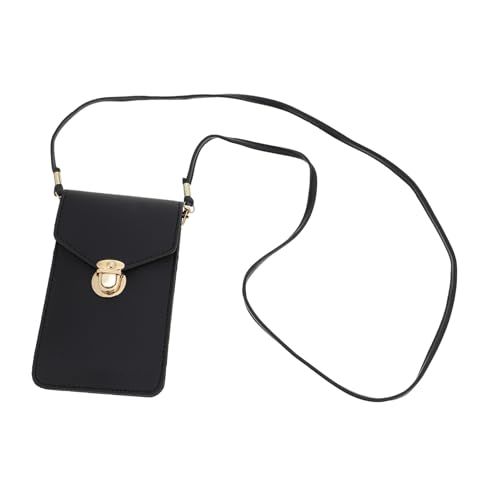 OUNONA Modebewusste Damen Touchscreen PU Handytasche mit Druckverschluss Transparente Münzgeldbörse Vielseitige Umhängetasche für Smartphone Schlüssel und Kleingeld Praktische Clutch in von OUNONA