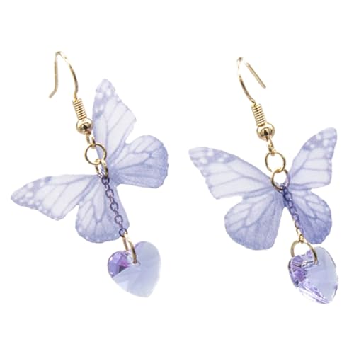 OUNONA Modische Schmetterling Ohrringe Damen Leichtgewichtige Dangle Ohrhänger Stoffeleganz Für Alltag Hochzeit Party Geschenk Geeignet von OUNONA