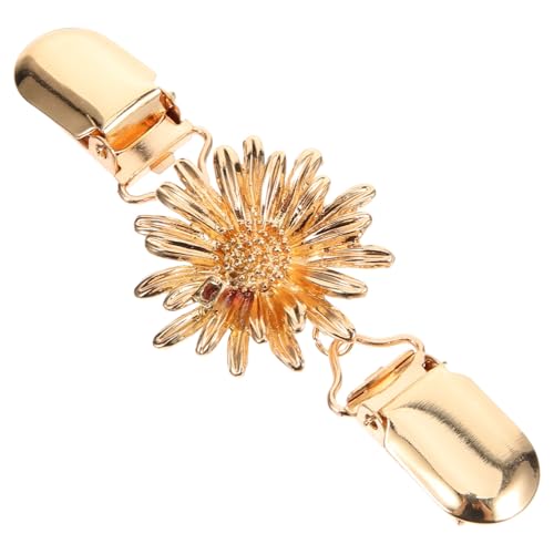 OUNONA Modischer Blumen Cardigan Clip Damen Strickjacke Brosche Schal Verschluss Pullover Klammer Verstellbar für Kragen und Schal Accessoire von OUNONA