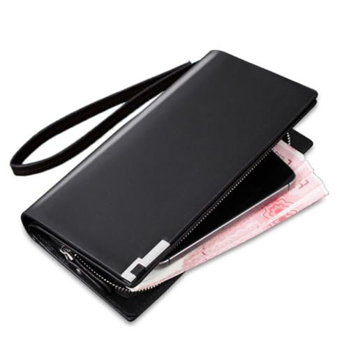 OUNONA Multifunktionale Herren Geldbörse mit Großer Kapazität Reißverschluss Stilvolles Design für Partys Perfektes für Besondere von OUNONA