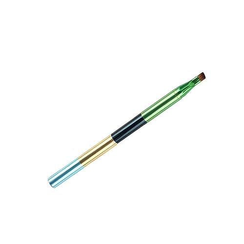 OUNONA Multifunktionaler Kosmetikpinsel mit Abnehmbaren Köpfen Tragbarer Make Up Pinsel mit Metallgriff für Lidschatten Augenbrauen und Lippen in Buntem Design von OUNONA