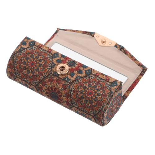 OUNONA Multifunktionaler Lippenstift Organizer mit Spiegel Tragbare Vintage Kosmetikbox für Lippenstifte Make Up und Zubehör für Handtaschen und Unterwegs von OUNONA