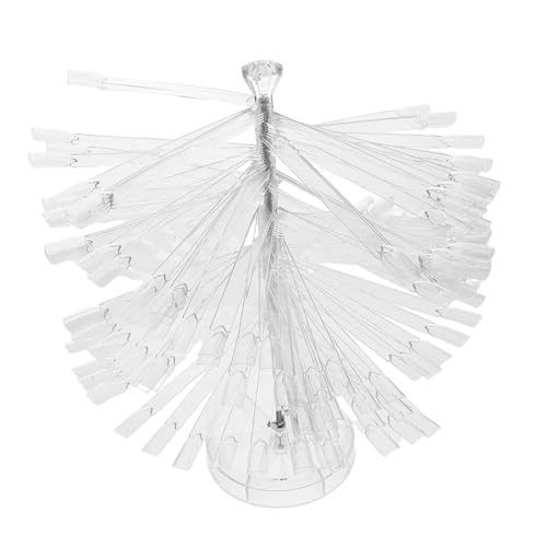 OUNONA Nagel Farbpalette Display Board mit Farben Spiralständer Fächerförmig Nagelkunst Farbdisplay für Salon Nail Art Präsentation und DIY Gel Polish Praxis Tool Transparent von OUNONA