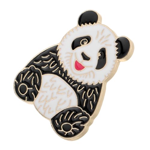 OUNONA Niedliche Panda brosche aus Metall Cartoon anstecknadel für Hemdkragen Vielseitiges Accessoire für Cardigans Pullover Taschen Dekorativer DIY schmuck im Chinesischen Stil von OUNONA