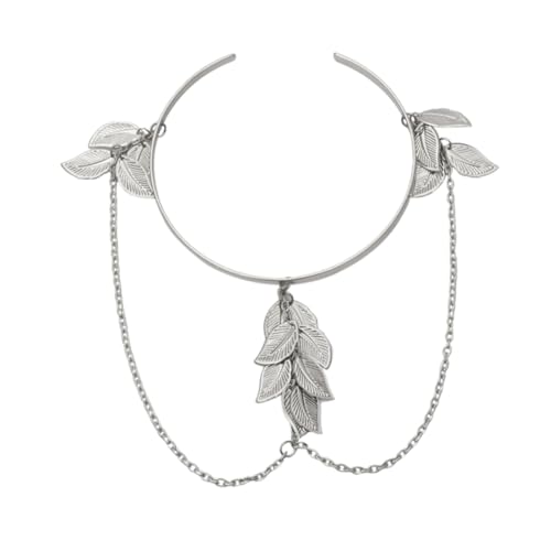 OUNONA Oberarm Manschette mit Quasten Verstellbares Schmuckstück Hochwertiger Legierung für Damen und Mädchen Eleganter Armreif mit Geometrischem Design Silber Perfektes Accessoire für von OUNONA