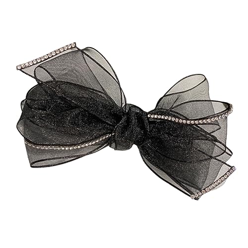 OUNONA Organza Haarnadel mit Schleife für Damen Rhinestone Haarspangen als Festlicher Kopfschmuck für Partys und Besondere Anlässe von OUNONA