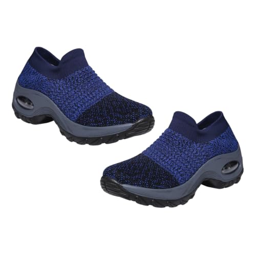 OUNONA Outdoor Damenschuhe Sportschuhe mit Luftpolster Atmungsaktiv Elastisch und Bequem Modische Freizeitschuhe für Alltag Reisen und Walking Leicht rutschfest Geeignet für Jahreszeiten von OUNONA