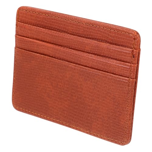 OUNONA PU Kartenetui mit Ledereffekt Schlanker Kartenhalter für Bankkarten Visitenkarten und Ausweise Robuste Schutzhülle mit Mehreren Fächern Geeignet für Büro Reisen und Alltag Braun von OUNONA
