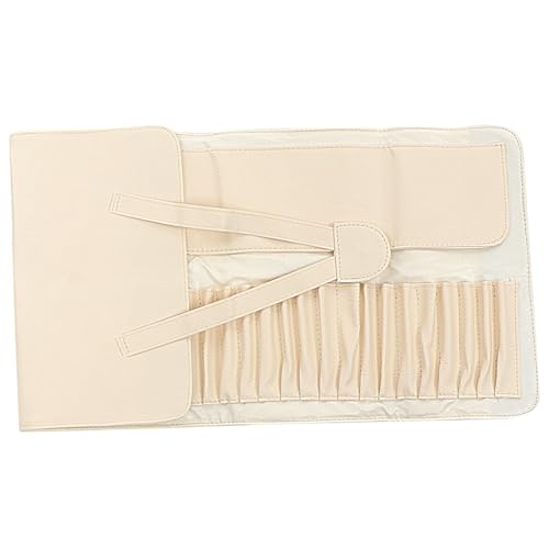 OUNONA PU Make Up Pinsel Aufbewahrungstasche Faltbar Wasserabweisend Fächer Make Up Organizer für Damen Kompakt Tragbar für Reisen und Alltag von OUNONA