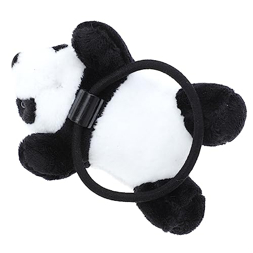 OUNONA Panda Haargummi Elastisches Haarband für Mädchen und Flauschiges Haargummi Cartoon Haarseil Haardekor für Verschiedene Anlässe von OUNONA