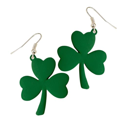 OUNONA Patrick's Day Ohrringe Damen Shamrock Ohrhänger Grün Dangle Schmuck Irisches Festival Zubehör für Party Feier von OUNONA