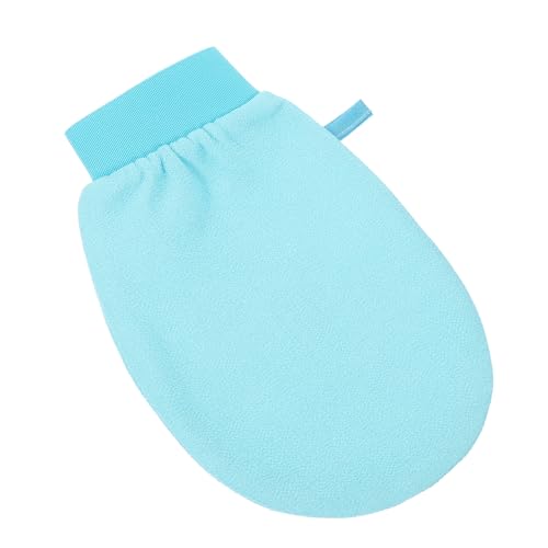 OUNONA Peelinghandschuh Für Dusche Und Bad Hautfreundlicher Körperwäscher Tiefenreinigend Mit Aufhängeschlaufe Für Damen Und Herren Blau von OUNONA