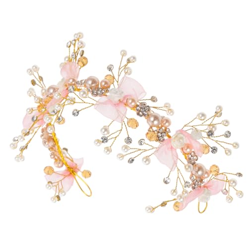 OUNONA Perlen Haarreif Mädchen Elegant Party Haarschmuck Kopfschmuck Leicht Verformungsfest für Festliche Anlässe und Alltag von OUNONA