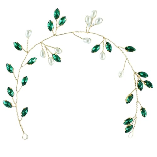 OUNONA Perlen Haarschmuck Braut Haarschmuck Braut Strass Haarrebe Brautschmuck Frauen von OUNONA