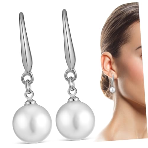 OUNONA Perlen Ohrringe Damen Hängend Leicht Hochzeit Schmuck Kunstperlen Ohrhänger Statement Tropfen Stil Komfortabel Vielseitig für Festliche Anlässe von OUNONA