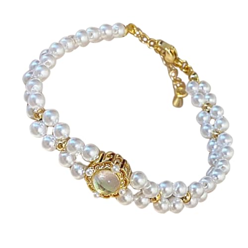 OUNONA Perlenarmband für Damen Verstellbar Elegantes Design mit Künstlichen Perlen Accessoire für Alltag Gym oder Büro Robust und Langlebig Ergänzung für Outfit von OUNONA