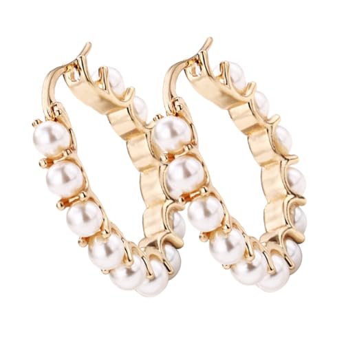 OUNONA Perlenohrringe Damen Dekorative Creolen Ohrringe mit Kunstperlen Leicht und Hautfreundlich Vielseitig Kombinierbar für Besondere Anlässe und Alltag OUNONA Perlenohrringe Damen Dekorative Creolen Ohrringe mit Kunstperlen Leicht und Hautfreundlich Vielseitig Kombinierbar für Besondere Anlässe und Alltag von OUNONA