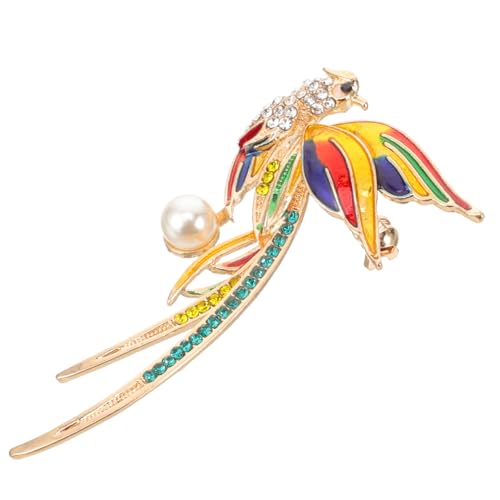 OUNONA Pfauenbrosche mit Motiv Strassbesetzte Anstecknadel aus Modisches Accessoire für Damenkleidung Hochzeit Abendkleid Einzigartiges für Frauen von OUNONA