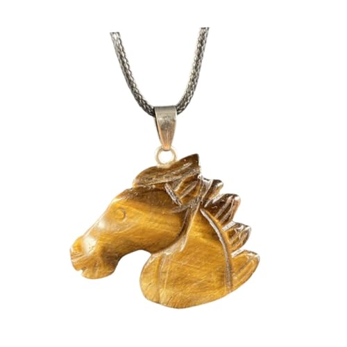 OUNONA Pferdekopf Halskette Natürlichem Stein Dekorativer Anhänger für DIY Schmuck Geschenkidee für Frauen zu Besonderen Anlässen Zufällige Farbe Zufällige Farbe von OUNONA