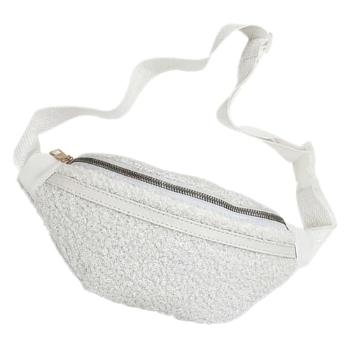 OUNONA Plüsch Bauchtasche Damen Verstellbar Sportlicher Gurt Hüfttasche für Alltag Freizeit Schule Vielseitige Fanny Pack für Reisen Joggen Wandern Shopping von OUNONA