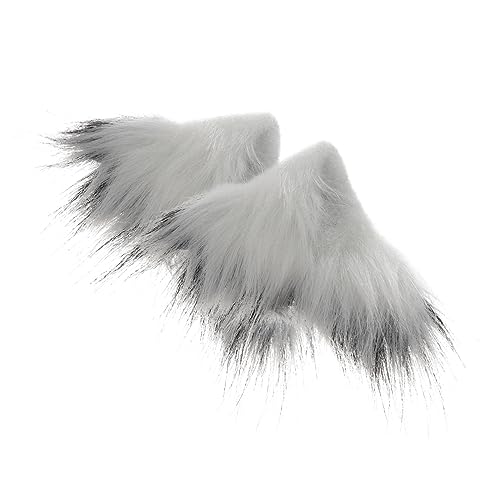 OUNONA Plüsch Tierohren Haarklammer Cosplay Haarschmuck Damen Flauschig Foto Requisite Karneval Kostüm Zubehör von OUNONA