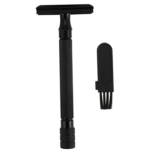 OUNONA Manueller Bartrasierer Sicherheitsrasierer für Präzise Bartpflege Wiederverwendbarer Rasierhobel mit Rutschfestem Griff Geeignet für Herren Ständer von OUNONA