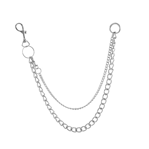 OUNONA Punk Taillenkette Damen Metall Kettengürtel Langer Body Chain Hüftkette für Jeans Gothic und Hip hop Stil Verstellbar Robust für Hosen und Accessoires Geeignet von OUNONA