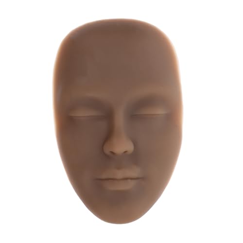 OUNONA Realistisches Silikon Gesicht Übungshaut Modell für Tattoo Augenbrauen und Eyeliner Praxis Langlebiges Trainingswerkzeug in Hellerer Hautfarbe Geeignet für Make up und von OUNONA