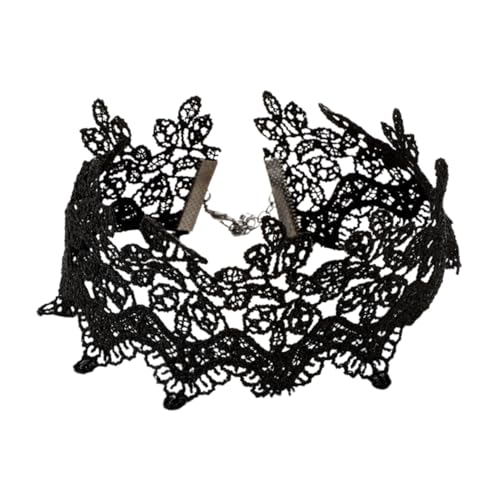 OUNONA Retro Spitzen halskette mit Filigranem Blumen motiv Verstellbarer Clavicle choker für Damen Eleganter Vintage look Komfortables Spitzenmaterial für Party und Alltag OUNONA Retro Spitzen halskette mit Filigranem Blumen motiv Verstellbarer Clavicle choker für Damen Eleganter Vintage look Komfortables Spitzenmaterial für Party und Alltag von OUNONA