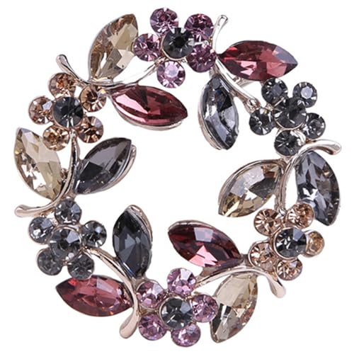 OUNONA Blumen Brosche Für Damen Mit Strass Schmuck Anstecknadel Strassbrosche Blumenbrosche Damenbrosche Schmuck von OUNONA