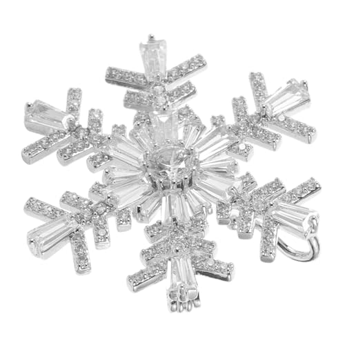 OUNONA Rhinestone Schneeflocken-brosche Unisex Modische Anstecknadel für Hemden Anzüge Mäntel Vielseitiges Geschmackvolles Kleidungsaccessoire für Hochzeiten Partys und Festliche Anlässe von OUNONA