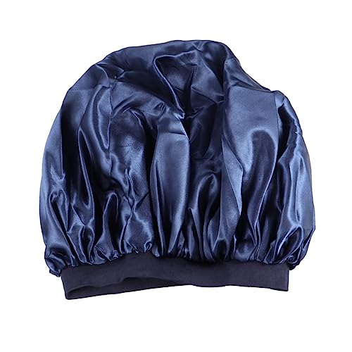 OUNONA Damen Satin Schlafhaube Elastisch mit Breiter Krempe Modischer Schlafhut für Zuhause zum Schlafen und Duschen Atmungsaktive und Bequeme Haarschutzmütze von OUNONA