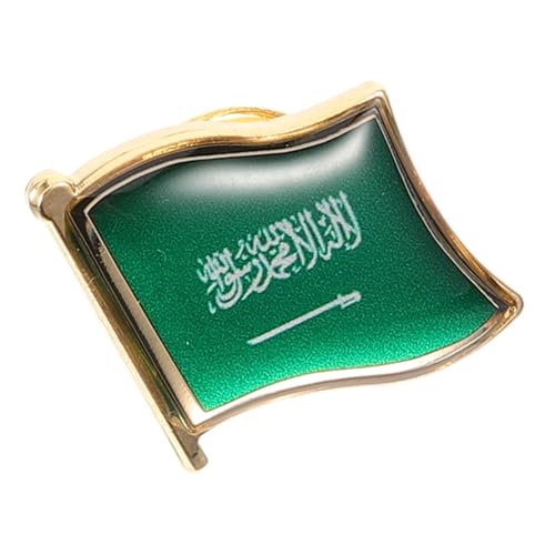 OUNONA Saudi Arabien Flaggenbrosche Männer Anstecknadel Metall Pin für Hut Hemd Anzug Sammler Geschenk von OUNONA