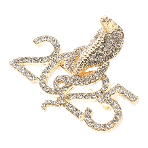 OUNONA Schlangenbrosche Damen Vintage Stil Rhinestone Brooch Tierbrosche für Jacken und Kragen Handarbeit Jubiläumsbrosche Jahr der Schlange Modisches Schmuckaccessoire von OUNONA