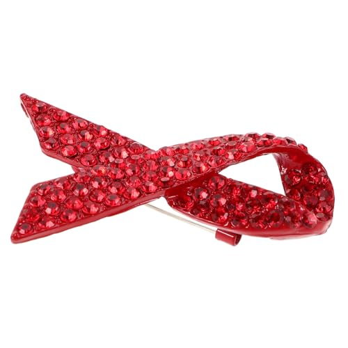 OUNONA Schleifen Brosche Legierung mit Strasssteinen Eleganter Anstecknadel für Tag Krebsbewusstsein Schmuck Kreative Brustnadel OUNONA Schleifen Brosche Legierung mit Strasssteinen Eleganter Anstecknadel für Tag Krebsbewusstsein Schmuck Kreative Brustnadel von OUNONA