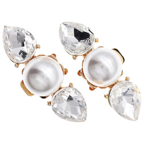 OUNONA Schuhclips mit Funkelnden Strasssteinen Goldfarbene Schuhschnalle für Brautschuhe und High Heels Vielseitiger Schuhschmuck für Hochzeit Party Abendveranstaltung Komfortabel und von OUNONA