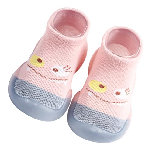 OUNONA Schuhe Baumwolle Rutschfeste Prewalker Socken Schuhe für Kleinkinder Frühling Herbst Innenbereich Rosa von OUNONA