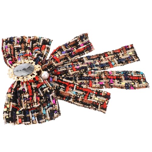 OUNONA Schwarze Brosche für mit Perlen und Krawattennadel als Accessoire Eleganter Ansteckpin für Mantel und Bluse Einzigartiges Design für Stilbewusste von OUNONA