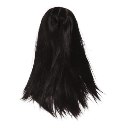 OUNONA Schwarze Lange Synthetische Perücke für Damen mit Hitzebeständigem Lace Closure Natürlichem Glanz und Realistischem Look für Weihnachten Halloween und Kostümfest Bequem und von OUNONA
