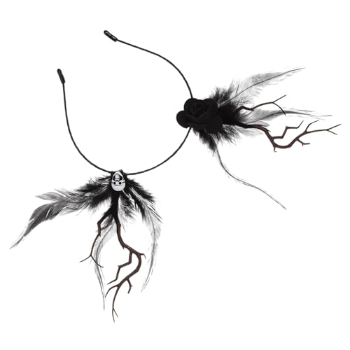 OUNONA Schwarzer Feder-haarreifen Für Halloween Kostüm-accessoire Für Junge Mädchen Und Erwachsene Für Partys Und Feierlichkeiten Unisex Design Cosplay Requisiten von OUNONA