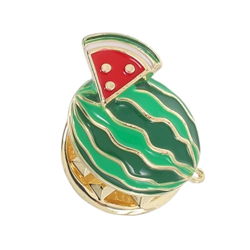 OUNONA Wassermelonenbrosche Aus Emaille Süße Nadel Für Hemden Und Rucksäcke Wassermelonenförmige Damen-brosche Als Abzeichen Für Kleidung Und Hüte von OUNONA
