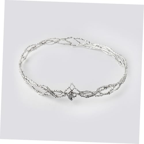 OUNONA Silbernes Kleines Tiara haarreif Damen Langlebiges Metall Kronen stirnband Einzigartiges Party Festtags haarzubehör Eleganter Kopfschmuck für Hochzeit Geburtstag von OUNONA