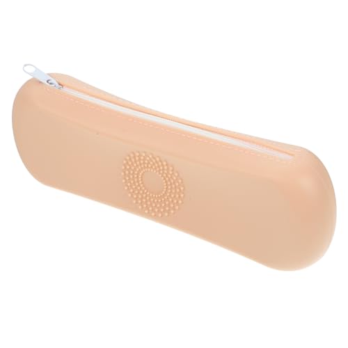 OUNONA Silikon Make Up Pinselhalter Reiseetui mit Reißverschluss Leichter Organizer für Kosmetiktasche Ergonomisch Staubdicht Flexibel Tragbar für Foundation Eyeliner Blush und von OUNONA