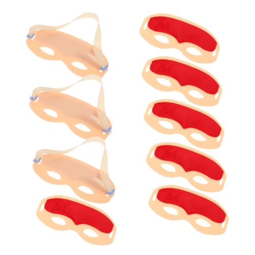 OUNONA Silikon Übungskopf für Augenbrauen und Eyeliner Realistische Kunsthaut für Anfänger und Profis Praktische Trainingshilfe für Microblading und Permanent Make up von OUNONA