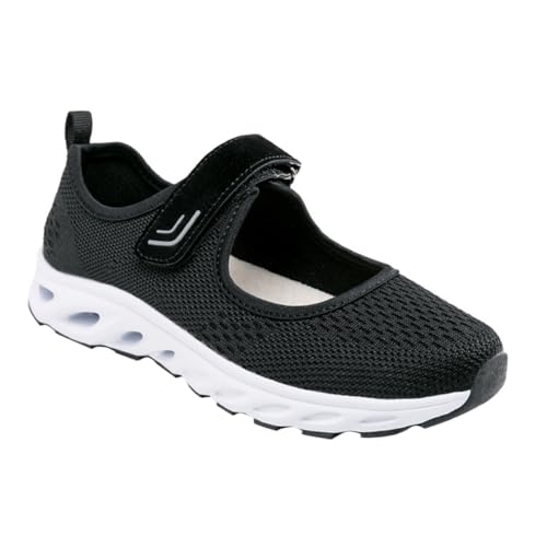OUNONA Slip Damen Sportschuhe mit Elastischer Sohle Atmungsaktive Mesh Sneaker für Reisen und Walking Leicht Angenehm rutschfest für Tägliche Bewegung und Lange Spaziergänge von OUNONA