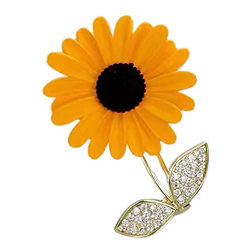 OUNONA Sonnenblumen Brosche Damen Anstecknadel mit Filigranem Design Kleidungsschmuck Dekorative Brosche für Kleid Schal Blazer Eleganter Pin für Frauen und Damen von OUNONA