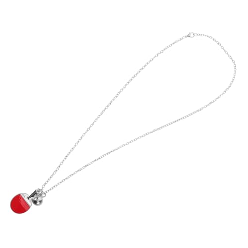 OUNONA Sportliche Tischtennis Anhänger Halskette Langlebig und Leicht Modisches Schmuckstück für Tischtennisfans Vielseitig für Alltag und Freizeit für Sportliebhaber von OUNONA