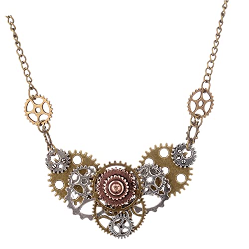OUNONA Steampunk Halskette mit Retro Anhänger Elegantes Modisches Accessoire für Damen und Herren für Partys und Besondere Anlässe Robustem Legierungsmaterial Gefertigt von OUNONA