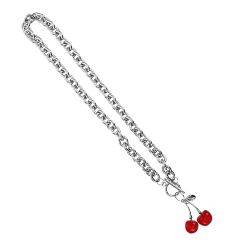 OUNONA Stilvolle Kirsche Choker Halskette für Mädchen Robuste Titanstahl Halskette für Partys und Besondere Anlässe und Langlebig von OUNONA